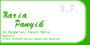 maria panyik business card